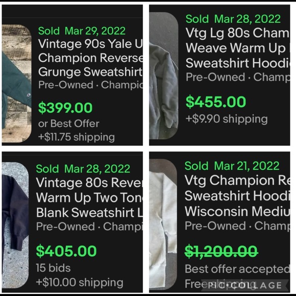 Vintage Heavyweight Champion Reverse Weave 80’s-90’s XL view measurements - Picture 3 of 15